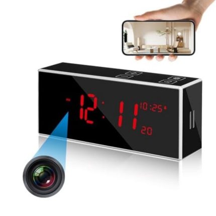 WiFi Clock Camera: Night Vision, 160° Wide Angle